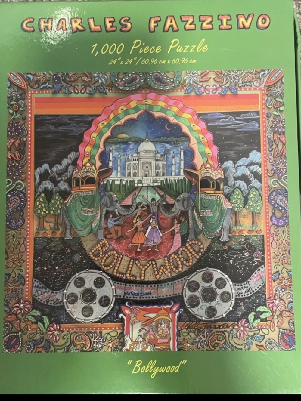 Charles Fazzino Bollywood 1,000-Piece Puzzle - Green